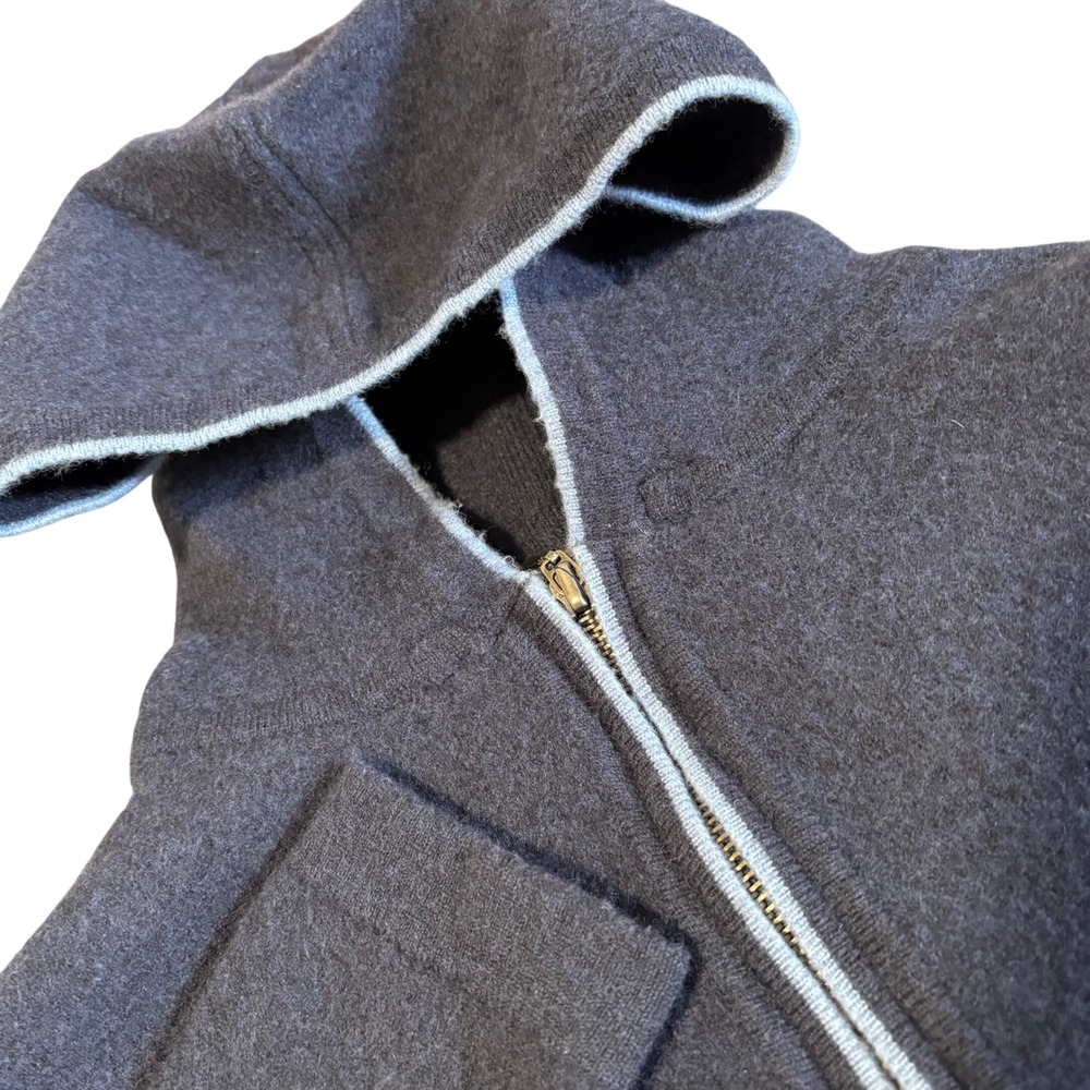 7 Diamonds Caruso Full Zip Hoodie Mens Fits M 100% Wool SWM-8356 Sweater